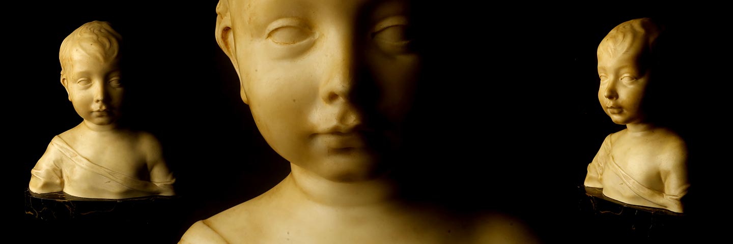 Bust of a Child from Private Collection, Neoclassical Art, 18th Century